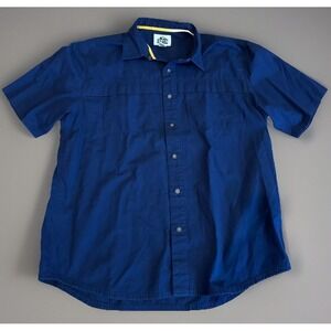 Old Mill Mens XL Blue Button Up Lightweight Active Hiking Breathable Shirt  Work